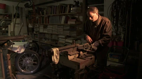 Workshop Anvil Vise Stock Footage 47179584