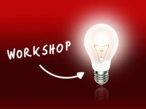 Workshop bulb lamp energy light red Ilustración de archivo