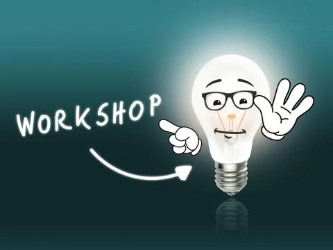 Workshop bulb lamp energy light turquoise Stock Illustration