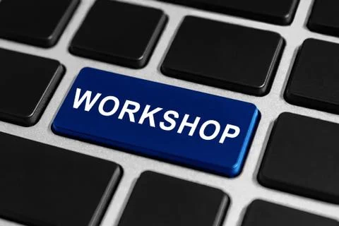 Workshop button on keyboard Illustrazione stock