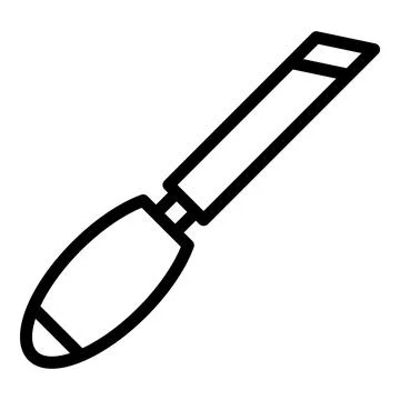 Workshop chisel icon, outline style イラスト素材