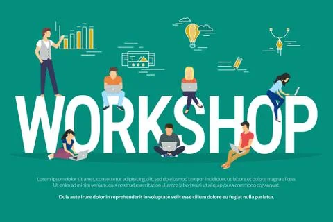 Workshop concept illustration Illustrazione stock