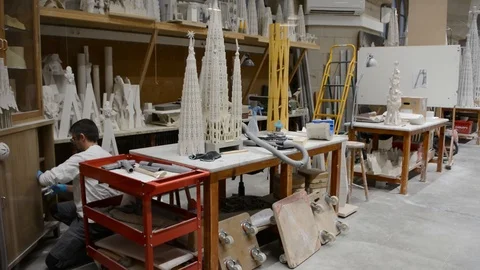 Workshop of craftsmanship. Stock Footage 102334970