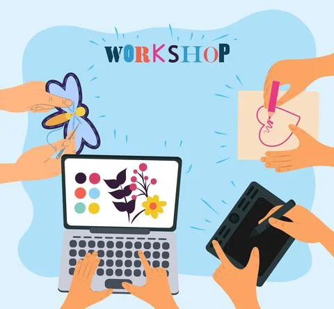 Workshop creative designs Stock Illustration