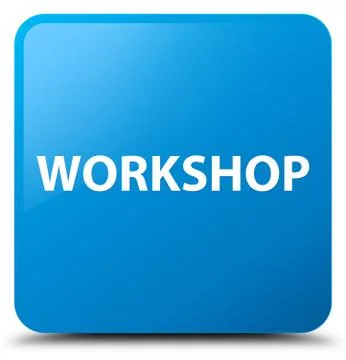 Workshop cyan blue square button Stock Illustration