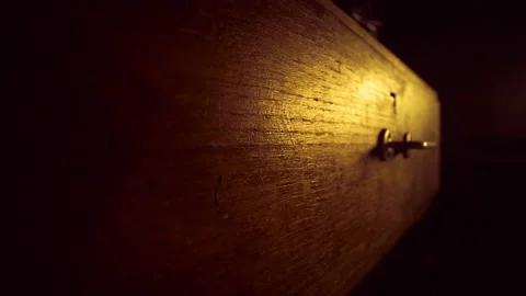 Workshop desk with drawers industry in sunset light, dolly shot Stock-Footage 131119670
