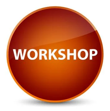 Workshop elegant brown round button Stock Illustration