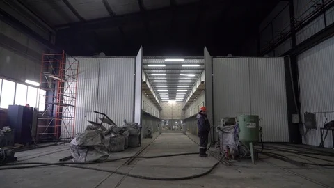  Workshop at the end of the day. Stock Footage 105228475