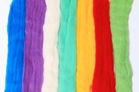 Workshop felting wool for beginners with tools Stock Photos