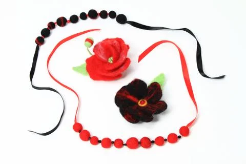 Workshop felting wool for beginners with tools Foto stock