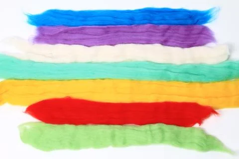 Workshop felting wool for beginners with tools Stock Photos