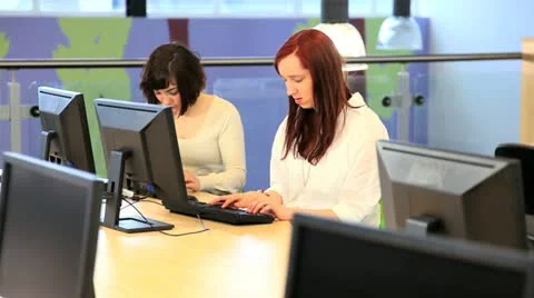 Workshop of female friends studying communication Stock Footage
