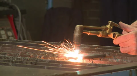 WORKSHOP GAS WELDING 1 Stock Footage 39341256