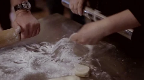 Workshop held in Georgia. Cooking dumpling. Stock Footage 59959577