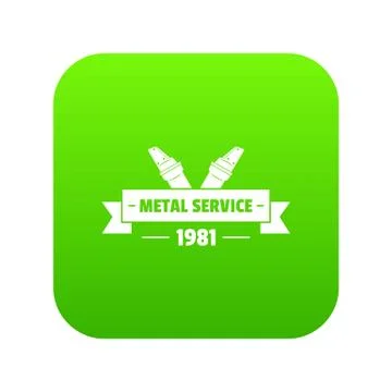 Workshop icon green vector Stock Illustration