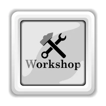 Workshop icon. internet button on white background.. Stock Illustration