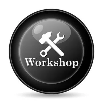 Workshop icon. internet button on white background.. 스톡 일러스트