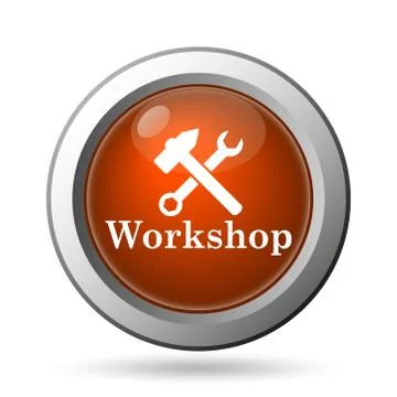 Workshop icon. internet button on white background.. Illustrazione stock