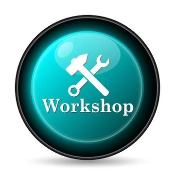 Workshop icon. Internet button on white background.. Stock Illustration