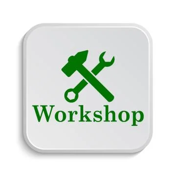 Workshop icon. Internet button on white background.. Stock Illustration