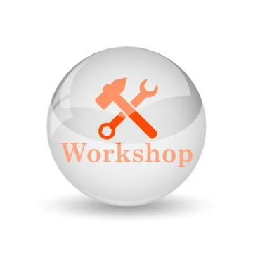 Workshop icon. Internet button on white background.. Stock Illustration