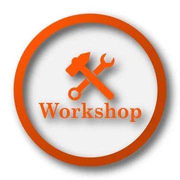 Workshop icon. Internet button on white background.. Stock Illustration