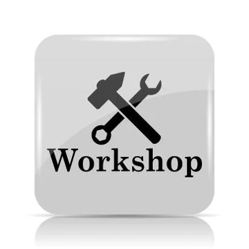 Workshop icon. Internet button on white background.. Stock Illustration