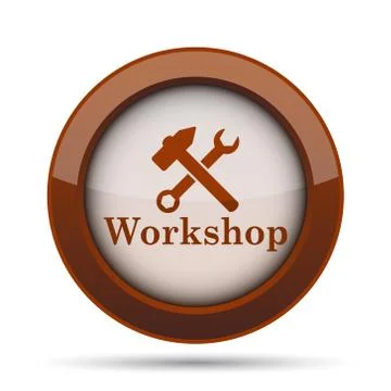 Workshop icon. Internet button on white background. . Stock Illustration