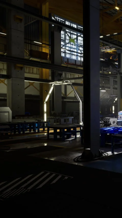 Workshop illuminated by soft light showcasing a creative design space Stock Footage 341401731