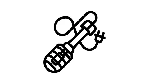 Workshop light car repair tool line icon animation Stock Footage 326752039