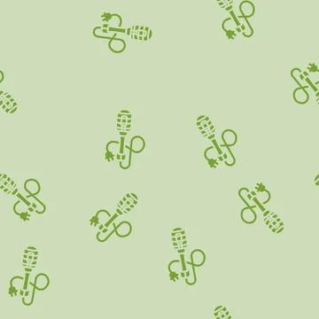Workshop light car repair tool glyph vector seamless pattern Stock Illustration