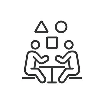 Workshop, in line design. Workshop, training, learning, skill development, hands Illustrazione stock