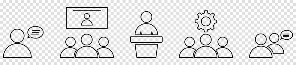 Workshop line icon set Stock Illustration