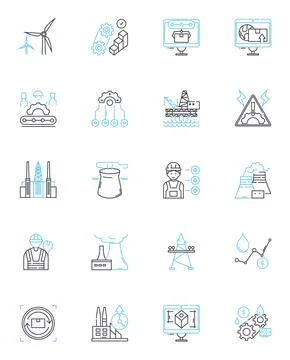 Workshop linear icons set. Training, Seminar, Skill-building, Learning Illustrazione stock