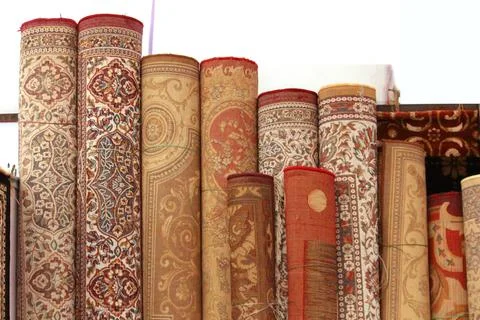 A workshop for the manufacture of carpets Stock Photos