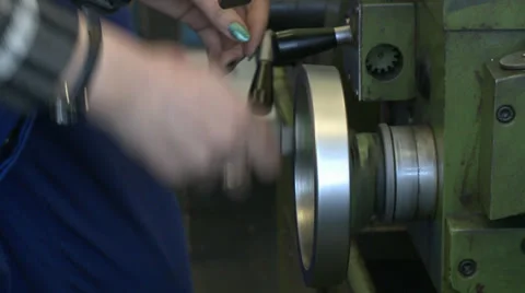 WORKSHOP METALWORKING LATHE 2 Stock Footage 39346628