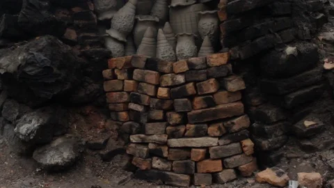 Workshop of moroccan pottery Stock Footage 123423084