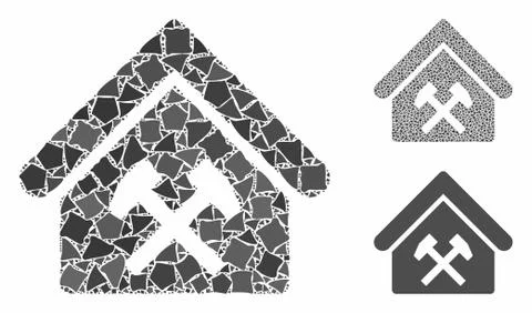 Workshop Mosaic Icon of Joggly Elements Illustrazione stock