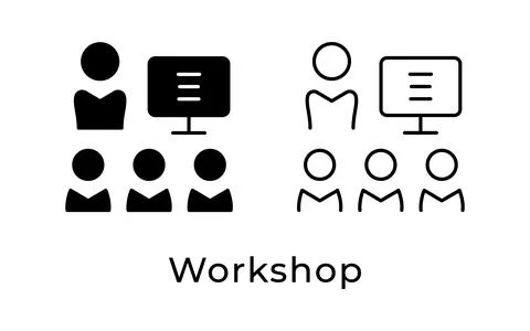 Workshop or seminar Icon vector illustration Stock Illustration