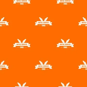Workshop pattern vector orange Stock Illustration