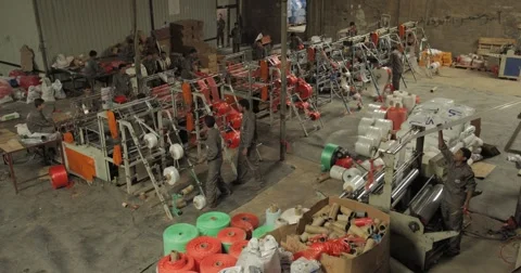 Workshop Of The Plastic Industrial Plant Stock Footage 61387735