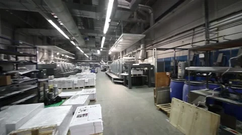 Workshop in Polygraph complex Pushkinskaya Square Stock Footage 58623837