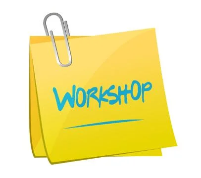 Workshop post memo illustration design Stock Illustration
