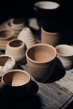 Workshop production of ceramic Stock Photos