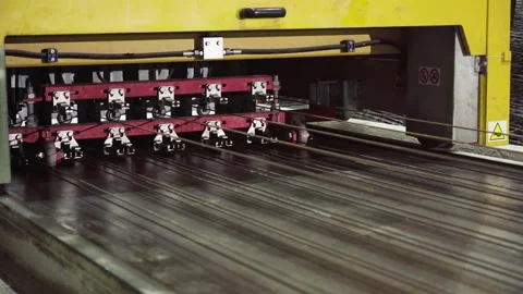 In the workshop for the production of concrete ceiling slabs Stock Footage 171976081