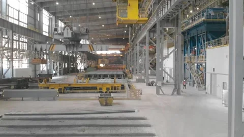 Workshop for the production of metal blanks. Inside the metal production Stock Footage 152133776