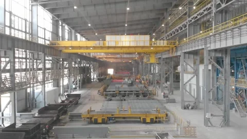 Workshop for the production of metal blanks. Inside the metal production Stock Footage 164720784