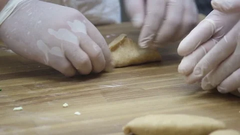 Workshop for production of pies 스톡 동영상 69993226