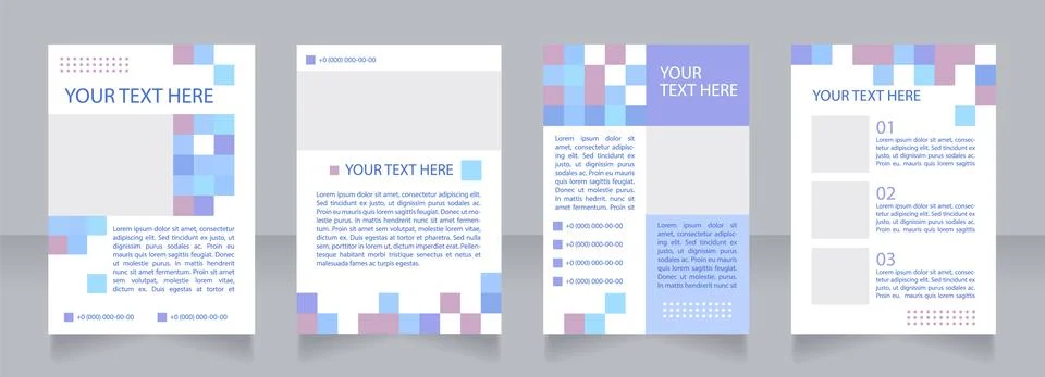 Workshop promotion blank brochure layout design Stock Illustration