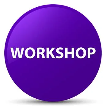 Workshop purple round button Illustrazione stock